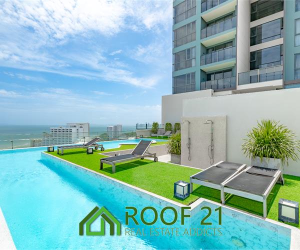 Modern Tropical 1-Bedroom Condo Just 200m from Cozy Beach in Pattaya!